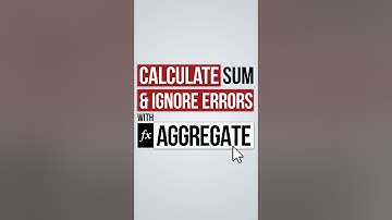 No More SUM Errors with the AGGREGATE Function in Excel #shorts