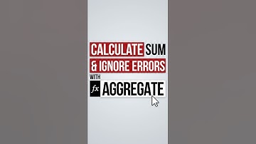 No More SUM Errors with the AGGREGATE Function in Excel #shorts