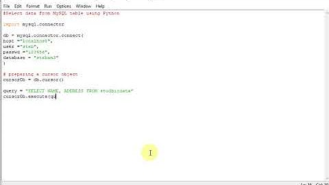 Select data from MySQL table using Python