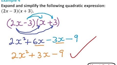 EXPANDING QUADRATIC EXPRESSION  FORM 2 ex 4