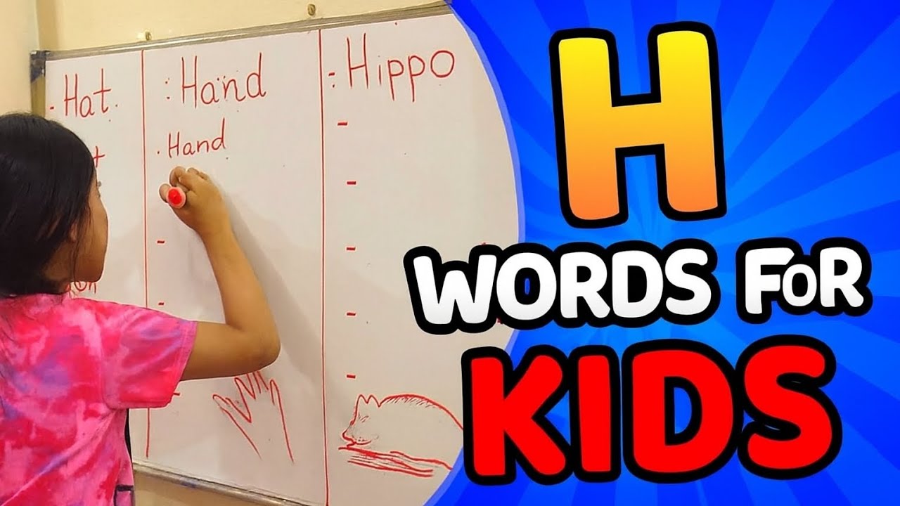 Learn to Write Letter H Words | Fun English Lesson for Kids. 