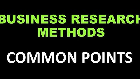 BUSINESS RESEARCH METHODS | COMMON POINTS | IMPORTANT |BCOM BBA | FIFTH SEMESTER| CALICUT UNIVERSITY