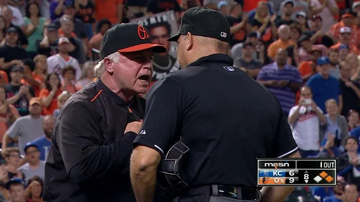 Showalter gets tossed after Davis' HBP