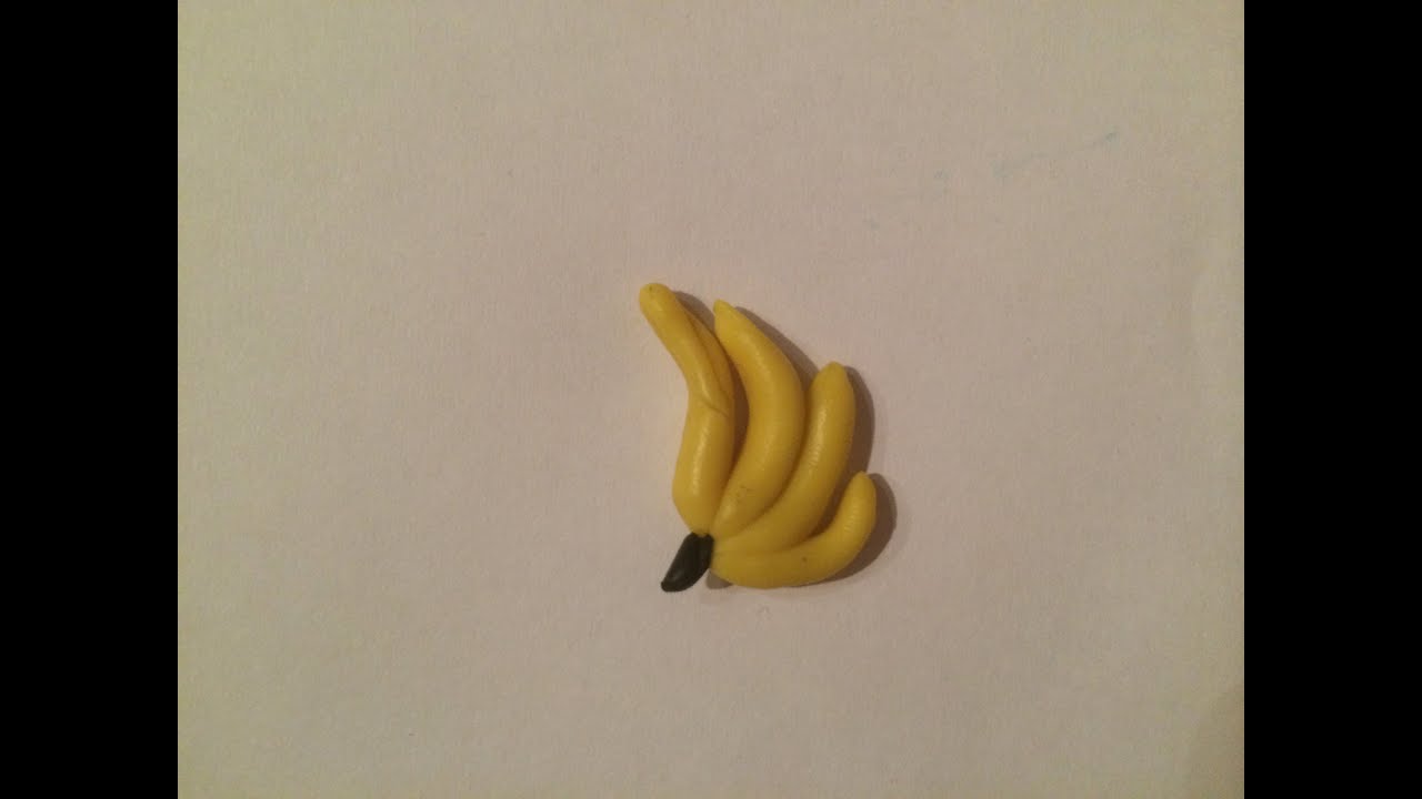 Банан из пластилина. Лепка банана из пластилина. ПЛАСТИЛИНОВЫЙ банан. Бан бан из пластилина. Лепка банана из пластилина в младшей группе.