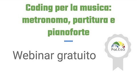Coding per la musica: metronomo, partitura e pianoforte [Coding per la scuola primaria]