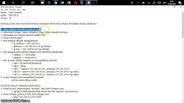 Konfigurasi Shared Hosting Menggunakan Webmin Pada Debian7