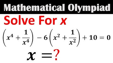 Regional Math Olympiad, Learn to solve algebra Problem (x^4+1/x^4)-6(x^2+1/x^2)+10=0, Math Olympiad