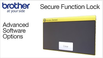 How to use secure function lock | Brother printers