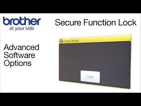 How to use secure function lock | Brother printers