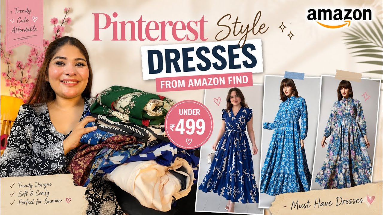 🌸Pinterest style floral maxi dress from amazon find under 499 -/ new araival dress #maxidress 🌸