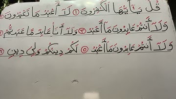 سورة الكافرون حلقه (٤)