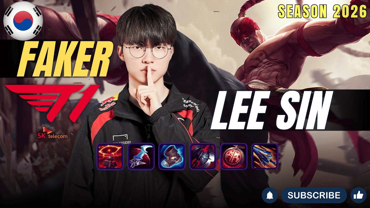 T1 Faker vs T1 Peyz - Faker LEE SIN vs Peyz JARVAN IV Jungle - Patch 26.4 KR Ranked | lolrec