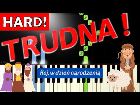 🎹 Hej, w dzień narodzenia - Piano Tutorial (TRUDNA! wersja) 🎵 NUTY W OPISIE 🎼