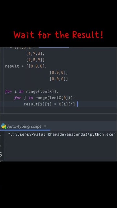 How to write a Python program to add two matrices 🐍 #python - YouTube