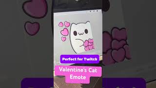 Valentine’s Cat Emote for Twitch and Discord #shorts #twitch #emoteartist #emote