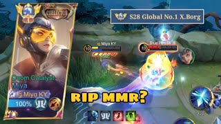 LAGI PUS MMR MIYA MALAH KETEMU X.BORG 7000 MATCH😱 - Mobile Legends