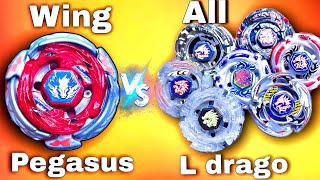 Pegasus Power Unleashed💥| Wing Pegasus vs All L-Drago Beyblades Battle! | IB By Sunil