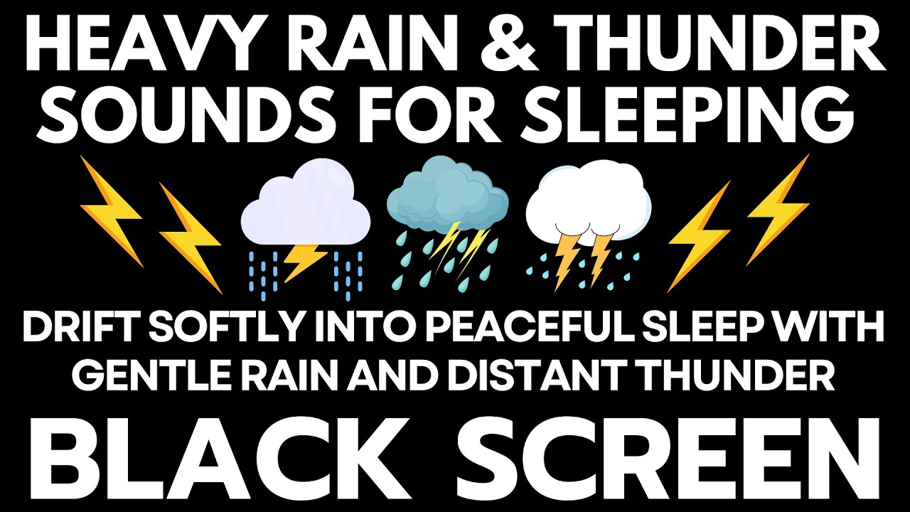 Drift Softly into Peaceful Sleep with Gentle Rain and Distant Thunder | Beat Insomnia