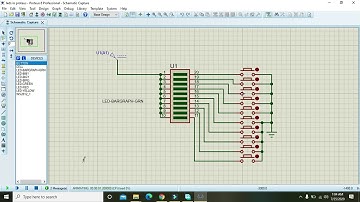 Leds bar graph in proteus | simulation of leds bar graph in proteus
