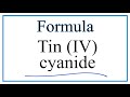 Tin and Cyanide Compounds