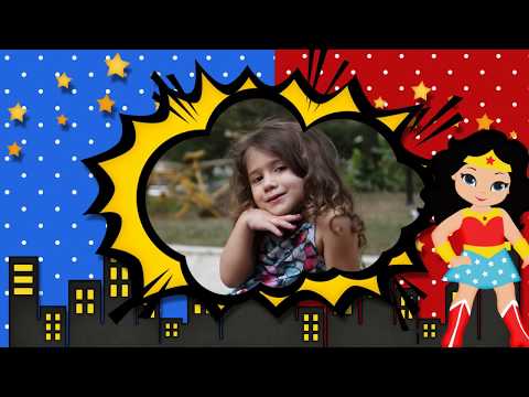 #conviteanimado #scrapnopotinho  #convitevirtual Convite Animado Mulher Maravilha