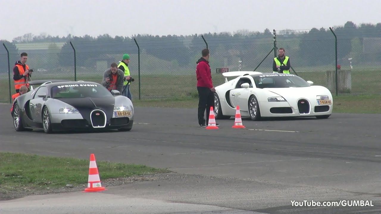 ⁣Bugatti Veyron w/ Mansory Exhaust vs Bugatti Veyron Grand Sport