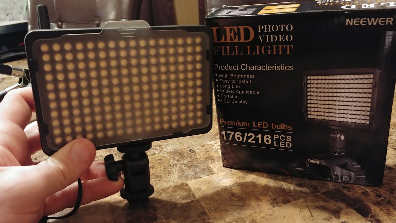 Neewer 176 Led Fill Light... The Best Budget Camera Light Can Get!!!!! - YouTube