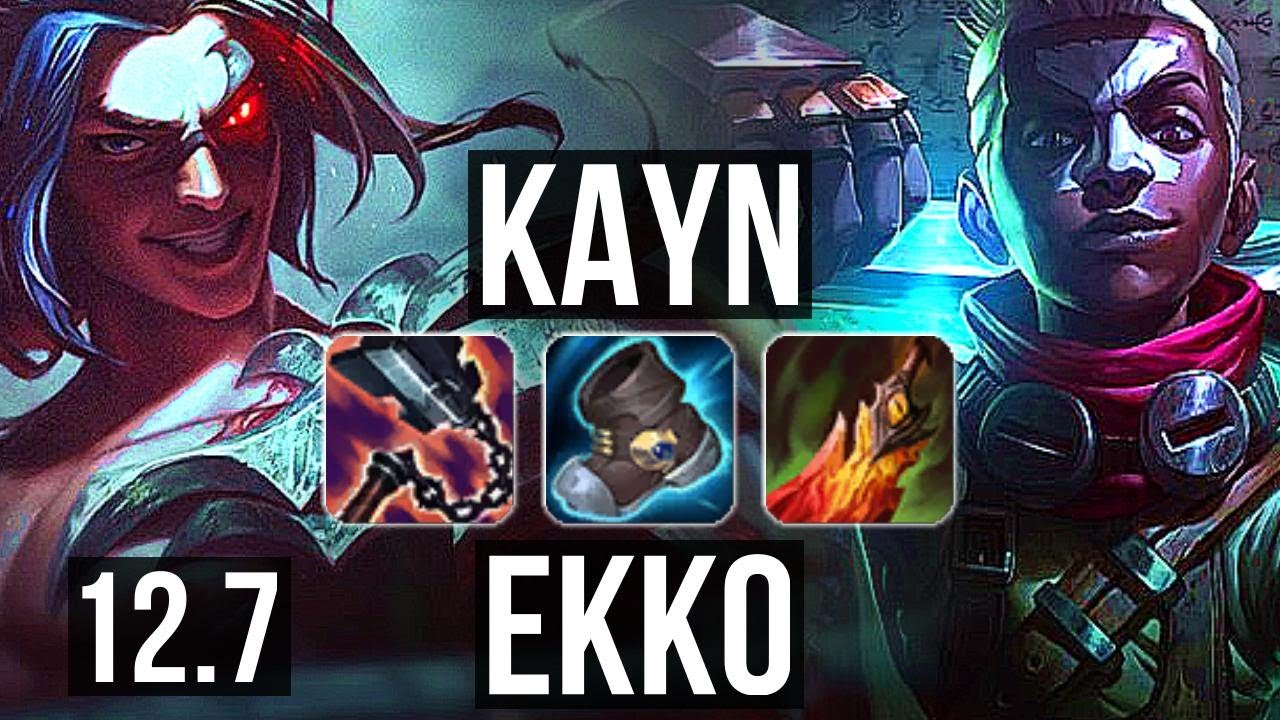 KAYN vs EKKO (JNG) | 5/0/12, 72% winrate | KR Master | 12.7