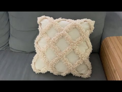 Декоративная подушка в стиле бохо- Bohostyle Pillowcase DIY- Punchneedle Pillowcase-