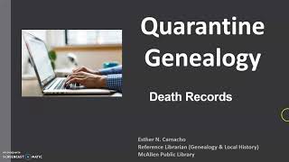 Quarantine Genealogy 11   Death Records