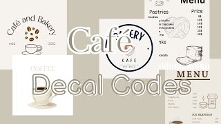 Café and Bakery decal codes |Roblox