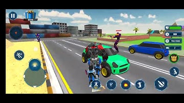 Mech Robot Transforming Game: Excavator Jet Car Multiple Robot Transform | Android iOS Gameplay