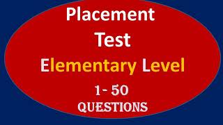 اختبار تحديد مستوى في اللغة الإنجليزية | Placement test in English