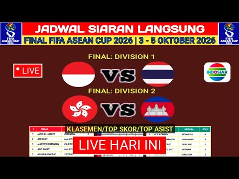 ANTENAQQ x 88browin - Jadwal Final FIFA Asean Cup 2026 Hari Ini - Indonesia vs Thailand, Hongkong vs Kamboja Live Indosiar