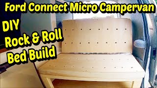 DIY Rock And Roll Folding Bed Build For Ford Connect Campervan Conversion