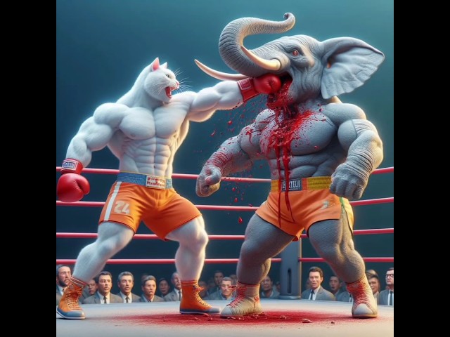 Fight with Elephant , fighting for daddy 😭😭 , #cat #kitten #cute #trending #cats #cutecat #shorts 9 class=