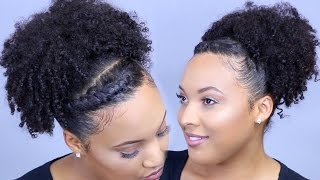 SUPER EASY Sleek &amp; Twisted HIGH PUFF ⇢ Natural Hair Tutorial