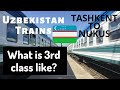 Uzbekistan Trains - What is Third Class Platskartny like? | Tashkent to Nukus