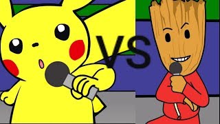 I'm watching more of verbalase's cartoon beatbox battles videos and
it's pikachu vs groot let's see who is better do you think will win
this batt...