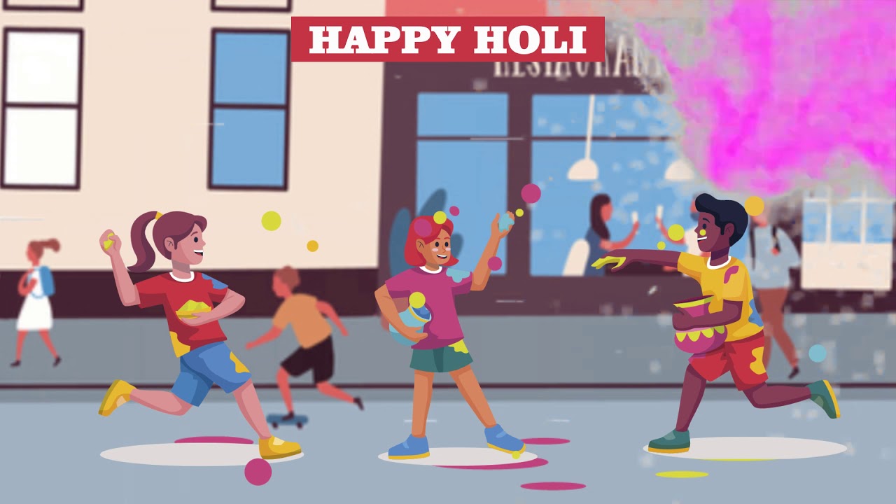 Happy Holi - Green Screen | Animation | After Effect | Latest Video | Creator Green Screen 2021