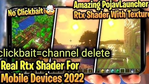 RTX pack for mc pojav launcher 1.18+ no lag 60+fps