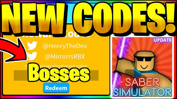 ALL *NEW* OP WORKING CODES! [UPDATE 2] Roblox Saber Simulator ⚔️BOSSES⚔️