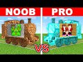 MAIZEN FAMILY: NOOB vs PRO: TRAIN HOUSE Build Challenge in Minecraft