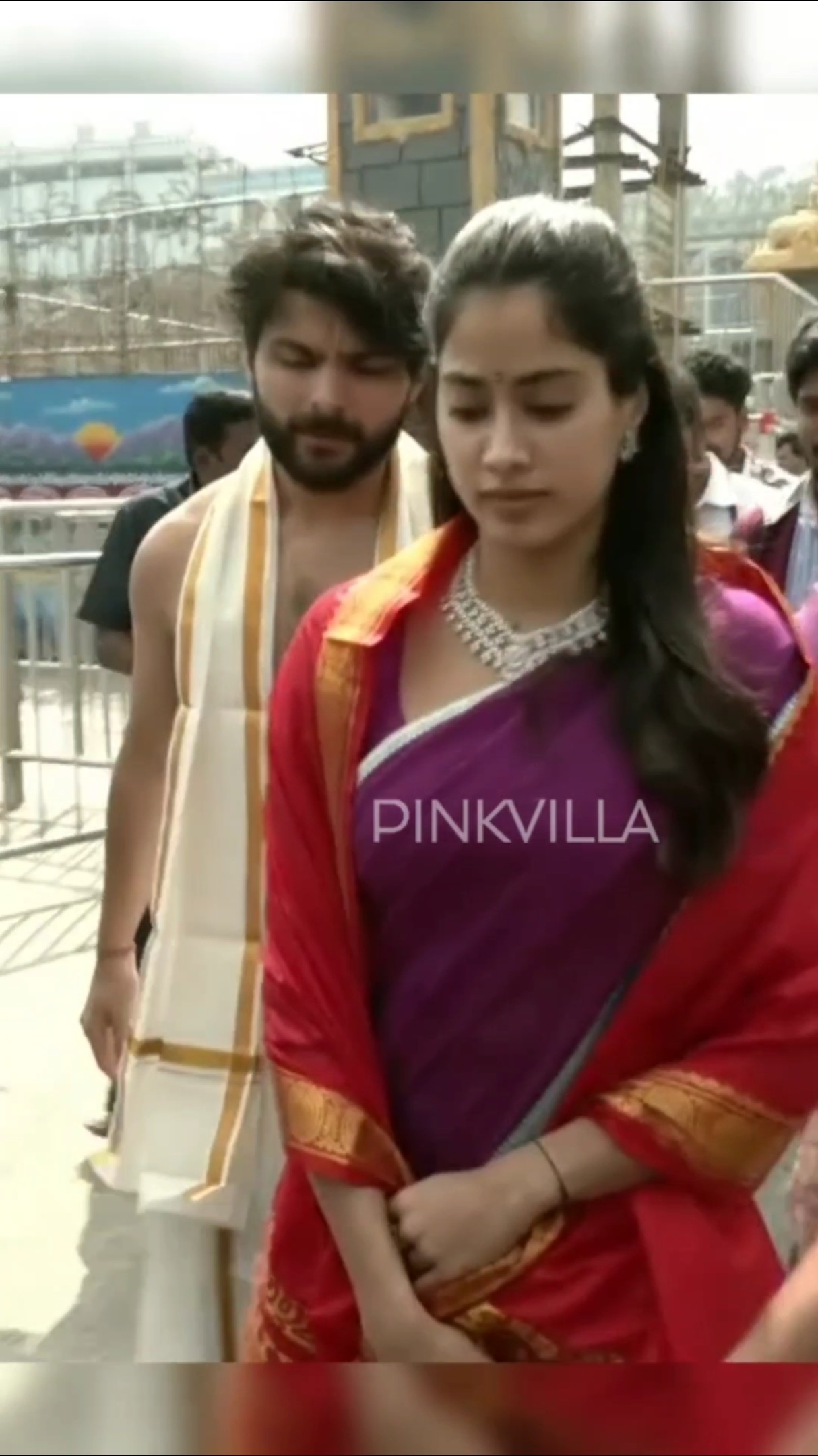 Janhvi Kapoor Seeks Blessings At Tirupati With BF Shikhar \u0026 His Mother ?| #shorts #couple #love