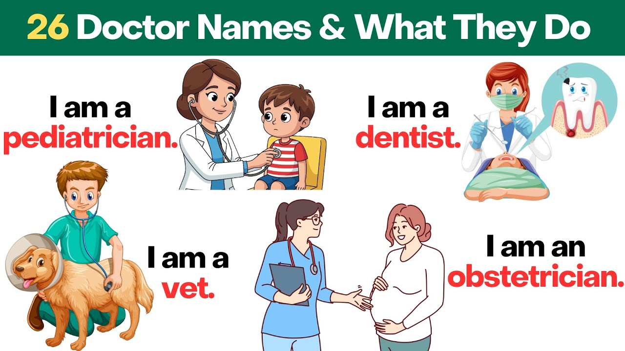 26 Types of Doctors in English | English Vocabulary for Medical ...
