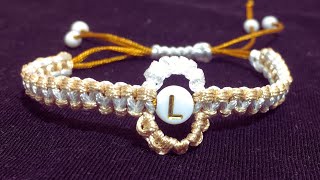 Bracelet with alphabet beads اصنع بنفسك سوار بحرف اسمك