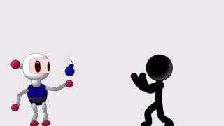 Animation Test 2  Sickman vs Bomberman screenshot 3
