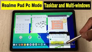 How To Enable PC Mode in Realme Pad - Taskbar with Multiwindow screenshot 4