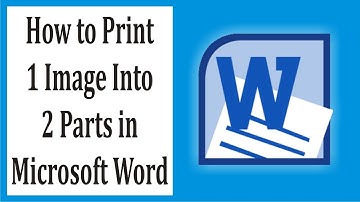 How to Print 1 Image Into 2 Parts in Microsoft Word #38