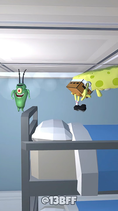 SpongeBob kentut sampai Plankton jatuh! Repo? (Meme lucu) 😂😂 #shorts #fart #memes